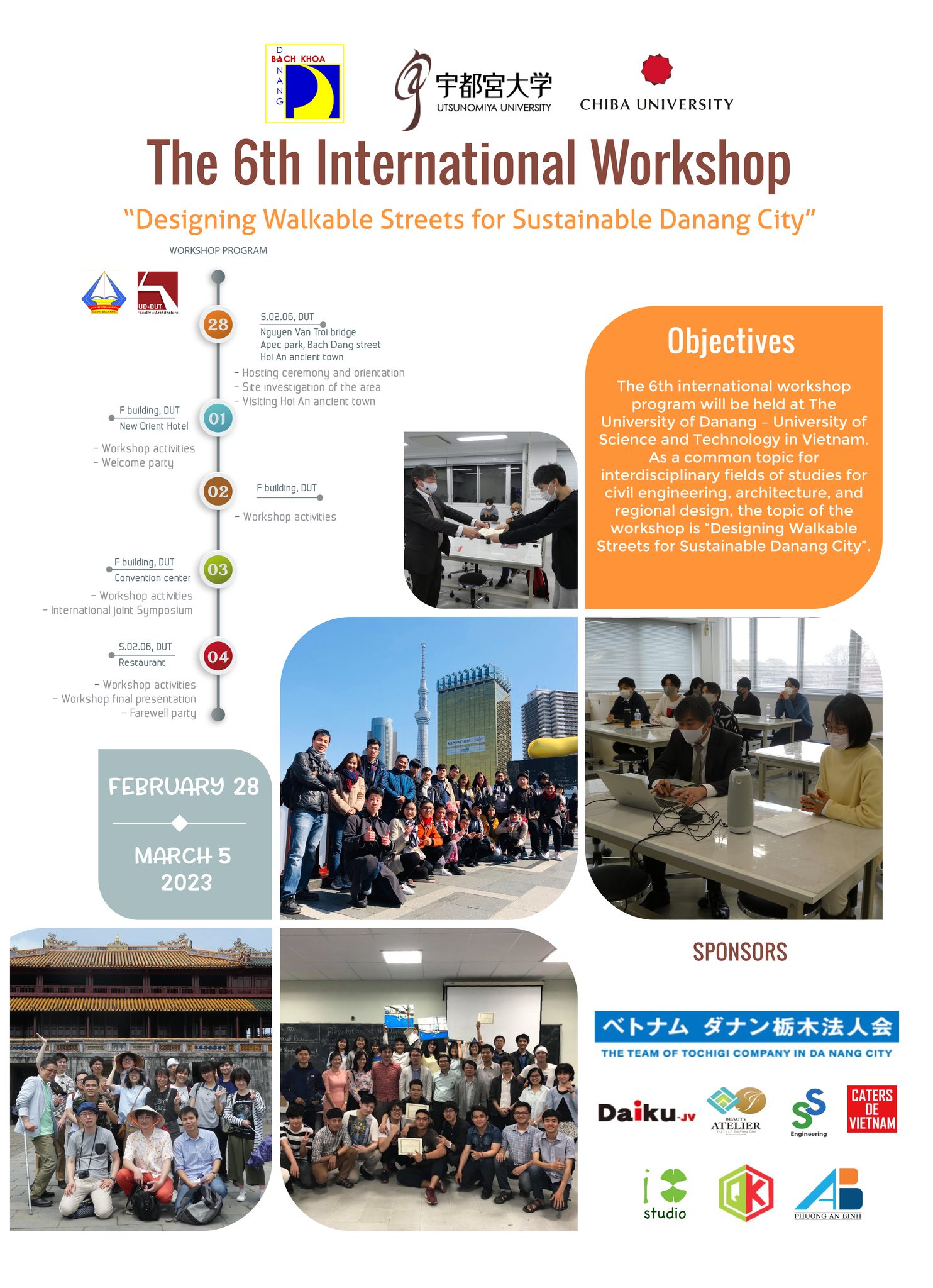 The 6th International Workshop between The University of Danang – University of Science And Technology, Vietnam and Utsunomiya University, Chiba University, Japan